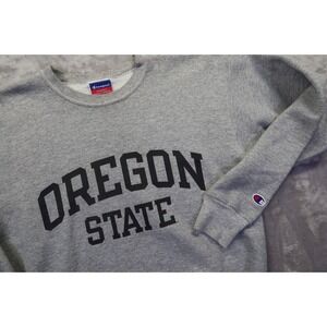 Oregon State Gray Crew OSU Beavers Crewneck Sweatshirt Size S Champion Y2K Retro